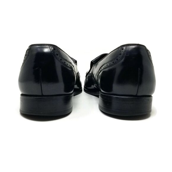 Florsheim Black Leather Tassel Kilt Brogue Wingtip Slip On Oxfords Shoes Mens 9M main image 2
